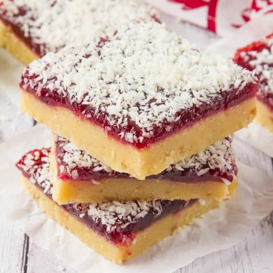 Raspberry Coconut Bars