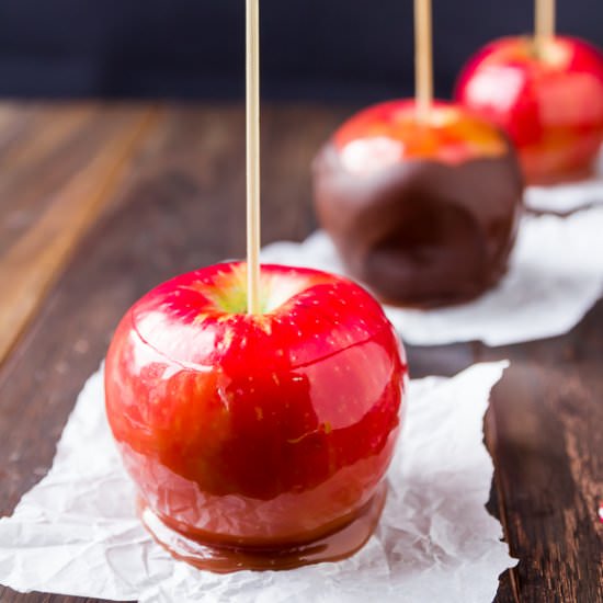 Port Wine Caramel Apples