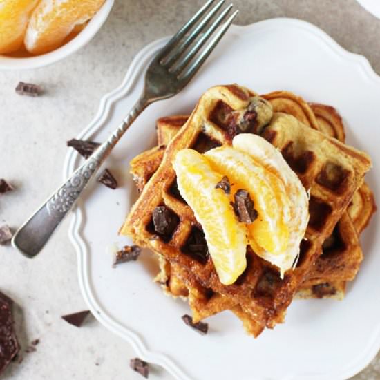 Orange Chocolate Waffles