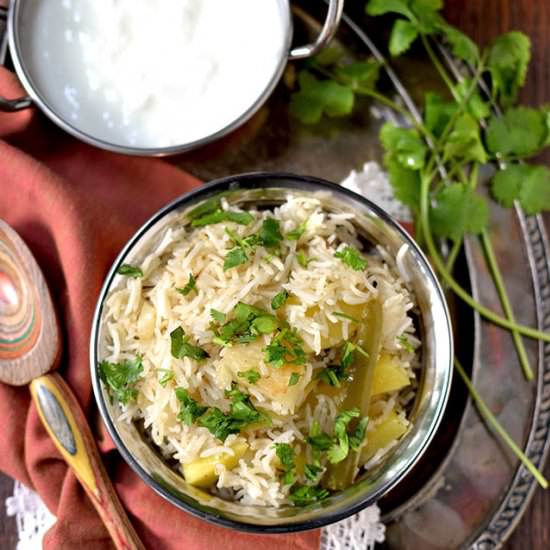 Raw Mango & Potato Pulao