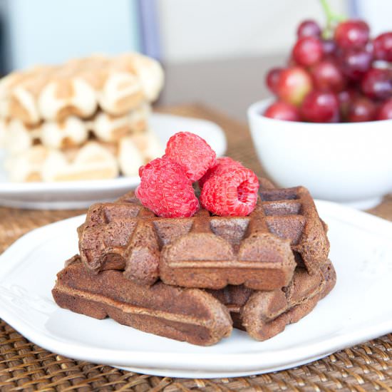 Fluffy Pecan Waffles