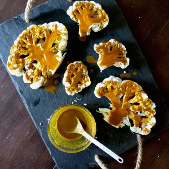 Curried Cauliflower Steaks