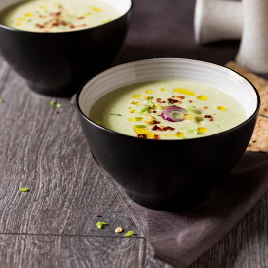 Spicy Avocado Cucumber Soup