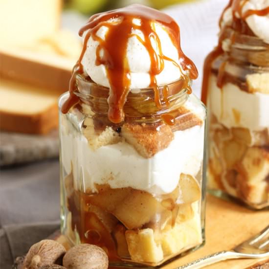 Spiced Pear Pound Cake Trifle