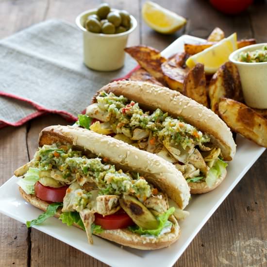 Artichoke Muffaleta Po Boys