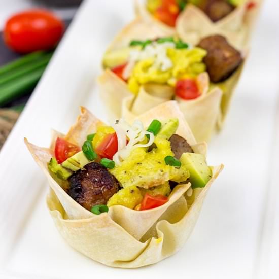 Sausage and Egg Taco Cups