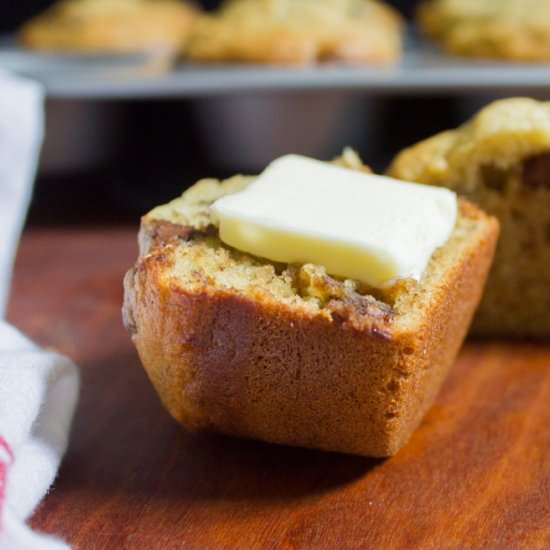 Four Banana Muffins