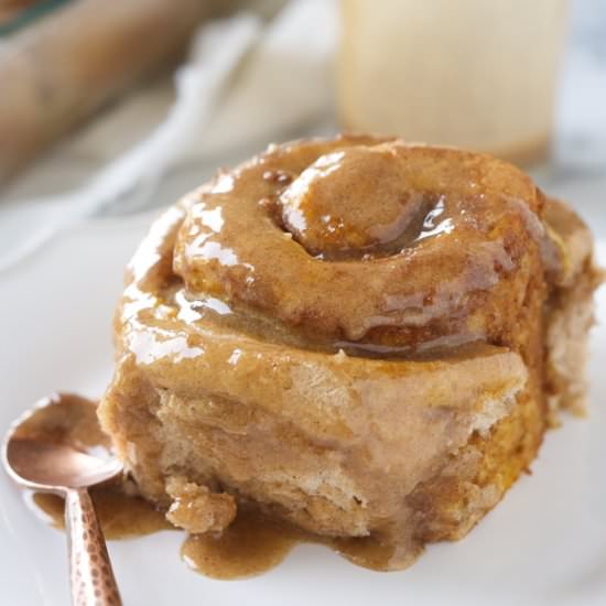 Pumpkin Cake Mix Cinnamon Rolls