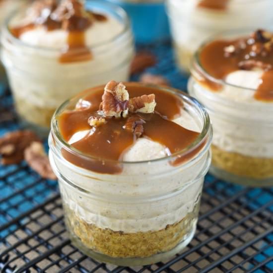 No Bake Pumpkin Cheesecakes