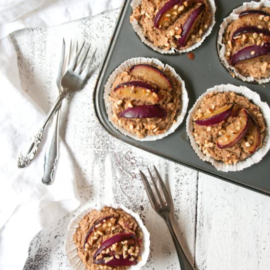 Millet-Muffins with Plums