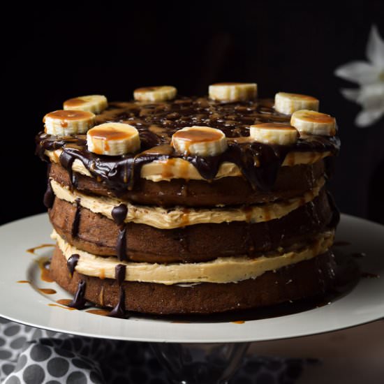 Chocolate Chip Banoffee Cake