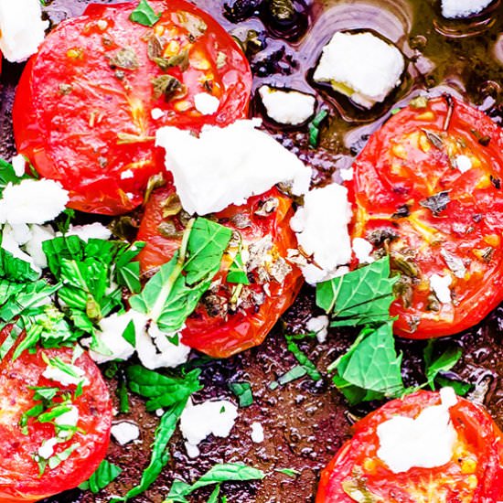 Oven-Roasted Tomato w/ Thyme & Feta