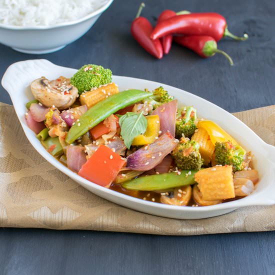 Vegetables in Chili Garlic Sauce