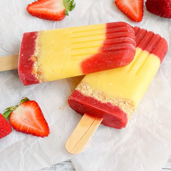 Strawberry Shortcake Popsicles