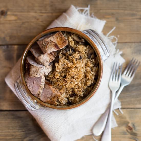 Pork Tenderloin With Brown Rice