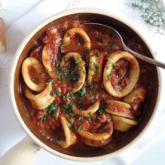 Mediterranean Calamari Stew