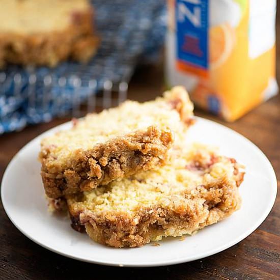 Raspberry Orange Coconut Quickbread