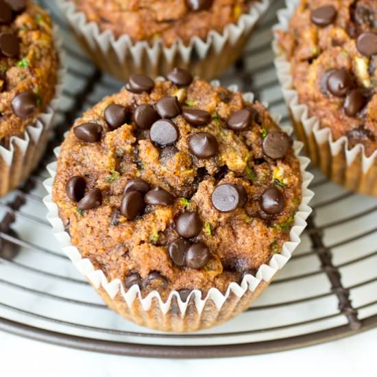 Paleo Chocolate Zucchini Muffins