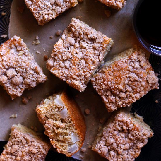 Brown Butter Pear Crumb Cake