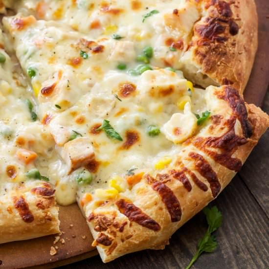 Chicken Pot Pie Pizza