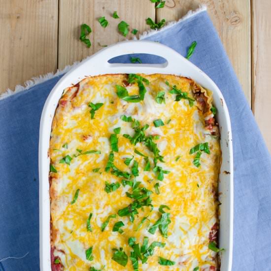 Four Cheese and Veggie Lasagna
