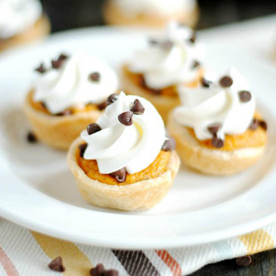 Mini Chocolate Chip Pumpkin Pies