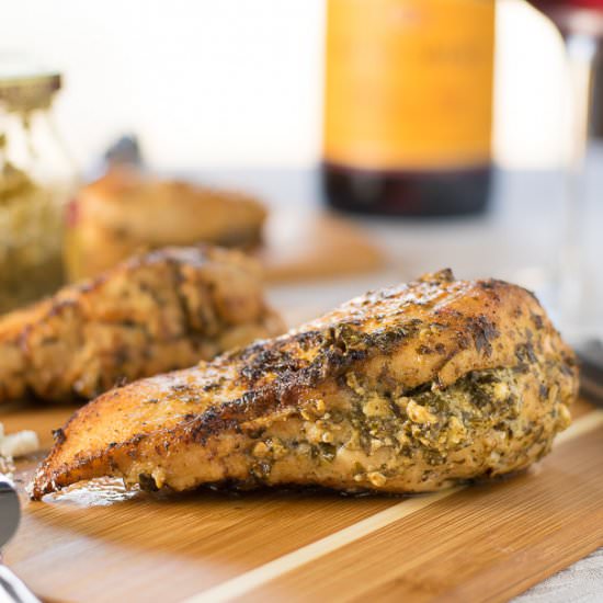 Feta & Pesto Stuffed Chicken Breast