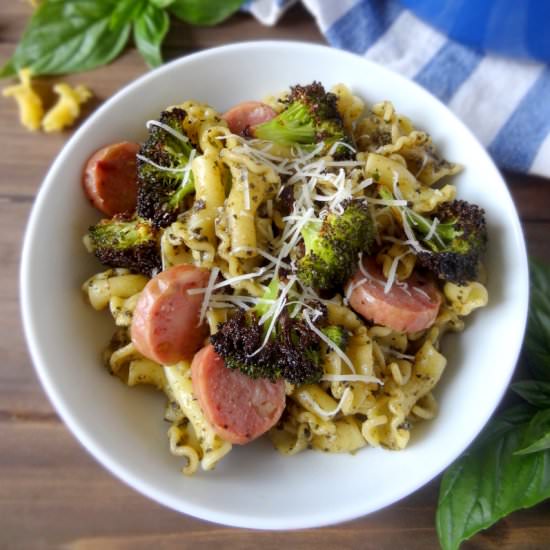 Campanelle with Basil Walnut Pesto