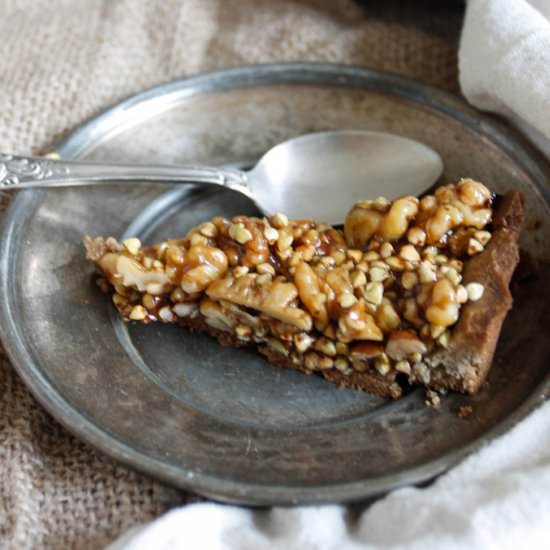 Walnut and Buckwheat Caramel Cake