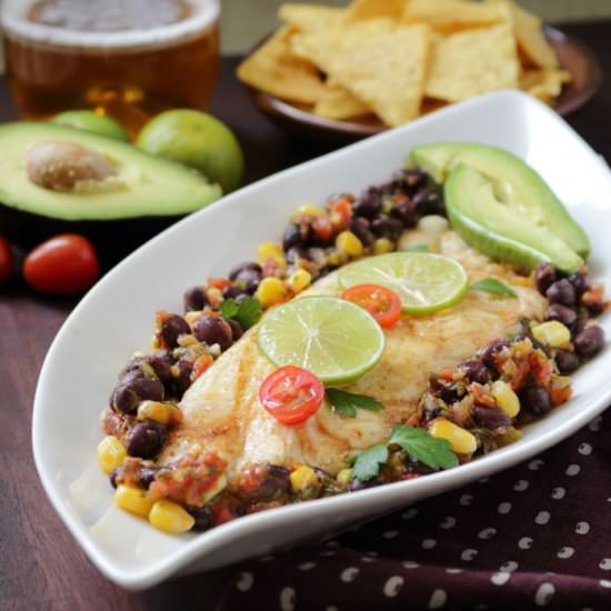 Baked Skinny TEX-MEX Fish