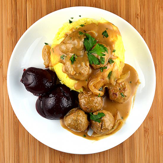Easy Vegan Swedish Meatballs