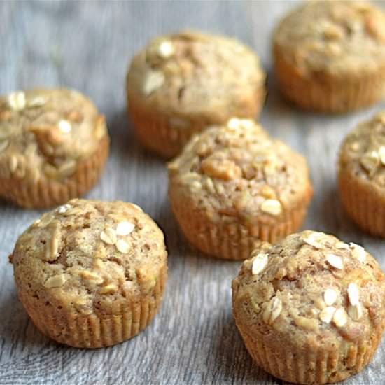Spiced Apple Zucchini Muffins