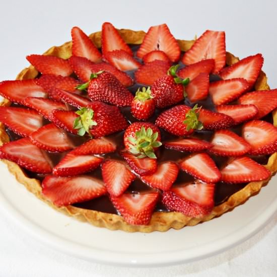 Chocolate and Strawberry Tart