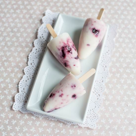 Cherry Yogurt Ice Lollies