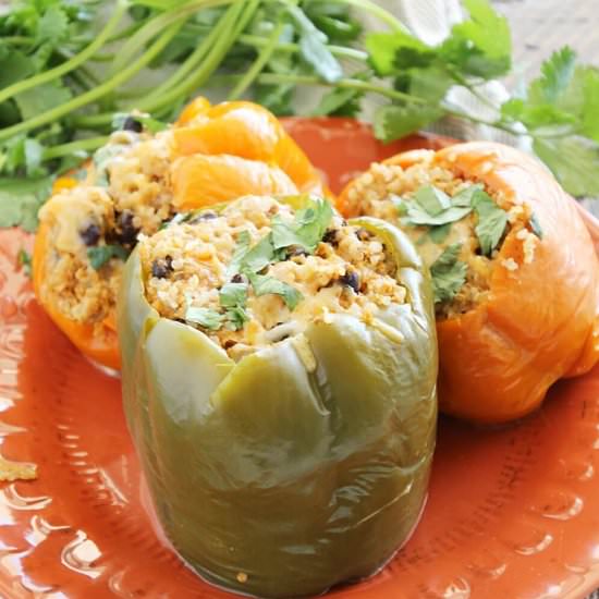 Crock Pot Quinoa Chicken Peppers