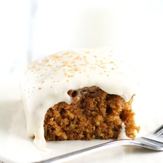 Frosted Zucchini Spice Cake