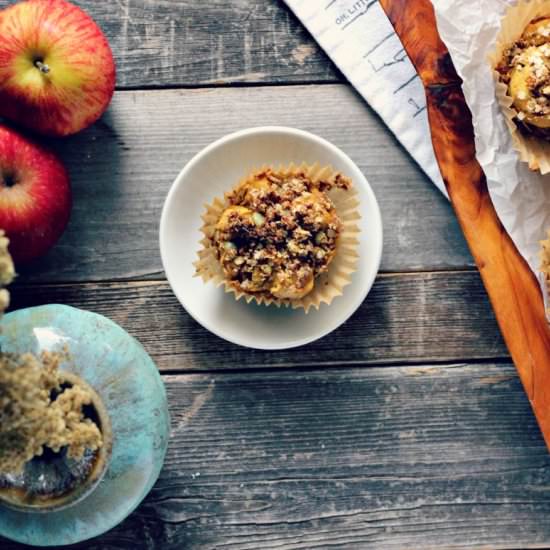 Spiced apple pumpkin muffins
