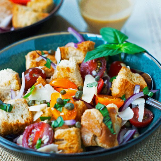 Late summer Panzanella salad