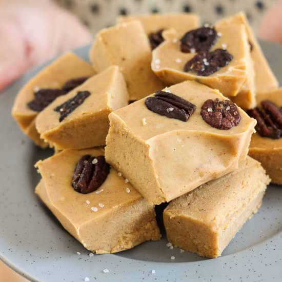 Pumpkin Fudge with Candied Pecans