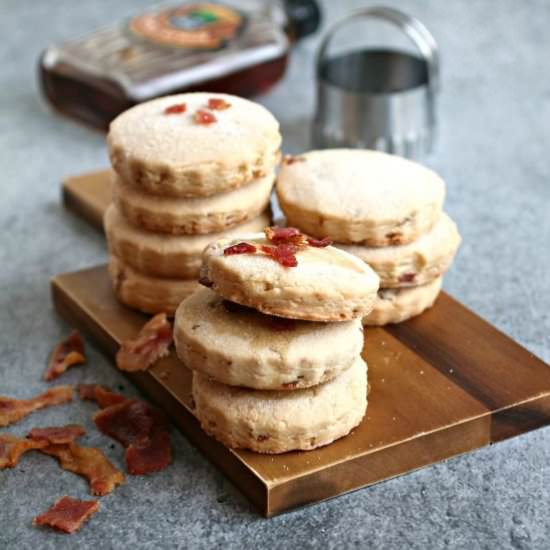 Maple Bacon Shortbread Cookies