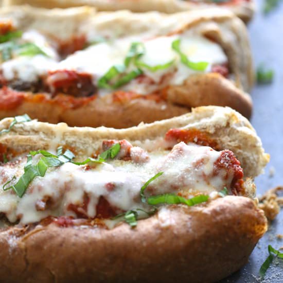 Easy Quinoa Beef Meatball Subs