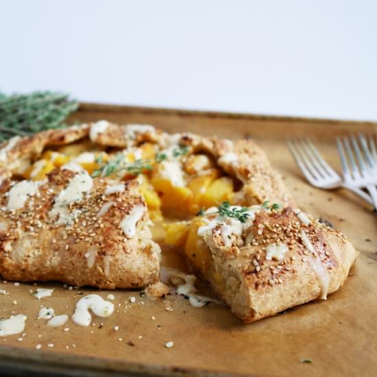 Maple Peach Galette & Cashew Cream