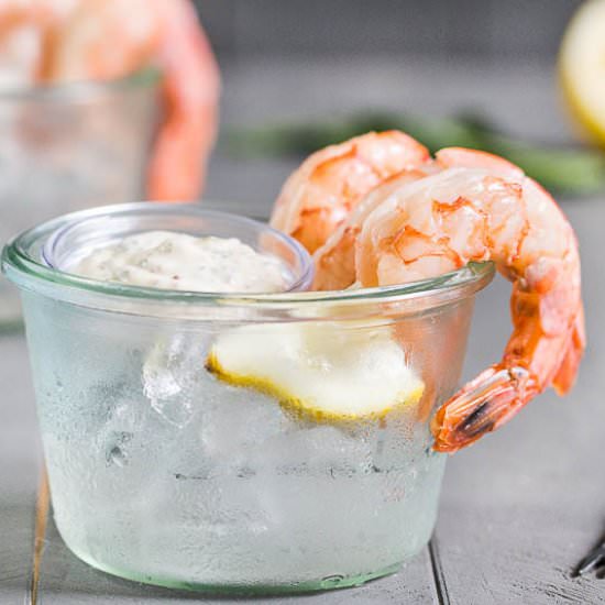 Perfect Poached Shrimp & Remoulade