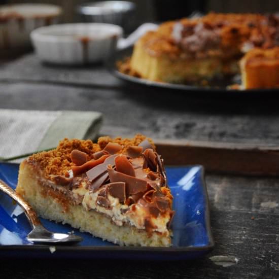 Pudding Cake with Kinder Ganache