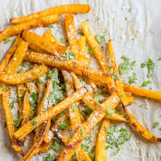 Baked Parmesan Pumpkin Fries