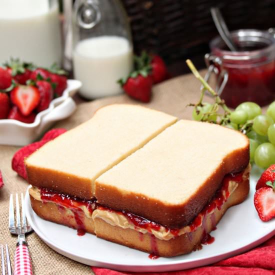 Peanut Butter & Jelly Sandwich Cake