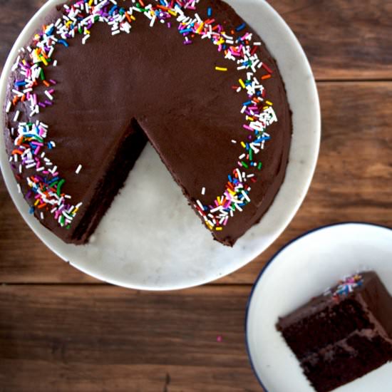 CHOCOLATE SPRINKLE CAKE