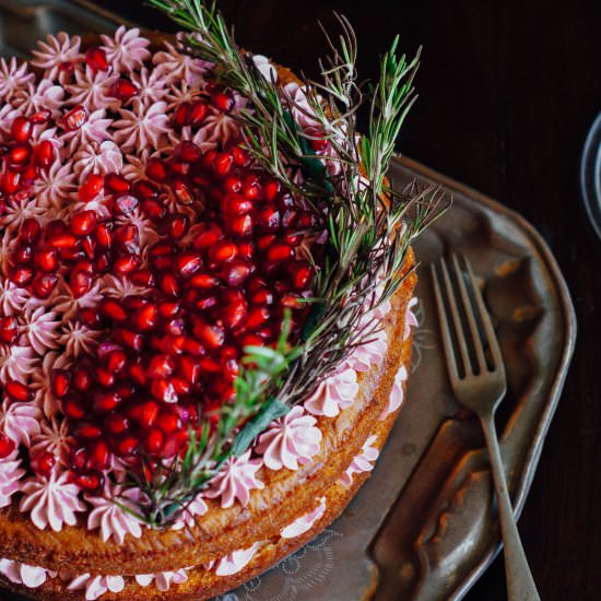 Pomegranate Swiss Meringue Frosting