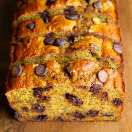 Greek Yogurt Pumpkin Banana Bread