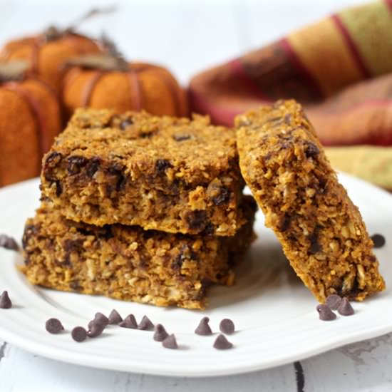 Pumpkin Chocolate Chip Oat Bars